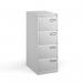 Bisley steel 4 drawer public sector contract filing cabinet 1321mm high - white BPSF4WH