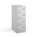Bisley steel 4 drawer public sector contract filing cabinet 1321mm high - white BPSF4WH