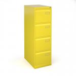 Bisley steel 4 drawer public sector contract filing cabinet 1321mm high - yellow BPSF4YE