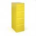 Bisley steel 4 drawer public sector contract filing cabinet 1321mm high - yellow BPSF4YE