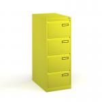 Bisley steel 4 drawer public sector contract filing cabinet 1321mm high - yellow BPSF4YE