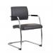 Bruges meeting room cantilever chair (pack of 2) - black faux leather BRU100C1