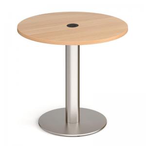 Image of Monza circular dining table 800mm in beech with central circular