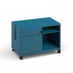 Bisley steel caddy left hand storage unit 800mm - blue CAD800LH-BL