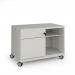 Bisley steel caddy left hand storage unit 800mm - goose grey CAD800LH-G