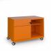 Bisley steel caddy left hand storage unit 800mm - orange CAD800LH-OR