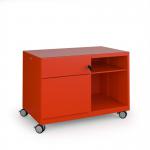 Bisley steel caddy left hand storage unit 800mm - red CAD800LH-R