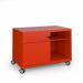 Bisley steel caddy left hand storage unit 800mm - red CAD800LH-R