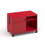 Bisley steel caddy left hand storage unit 800mm - red CAD800LH-R