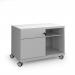 Bisley steel caddy left hand storage unit 800mm - silver CAD800LH-S