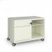 Bisley steel caddy left hand storage unit 800mm - white CAD800LH-WH