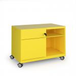 Bisley steel caddy left hand storage unit 800mm - yellow CAD800LH-YE