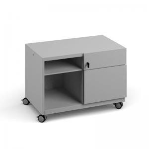 Image of Bisley steel caddy right hand storage unit 800mm - goose grey