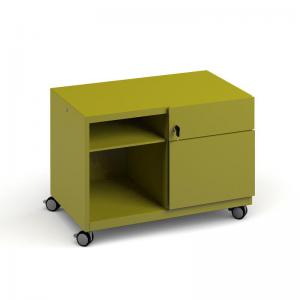 Image of Bisley steel caddy right hand storage unit 800mm - green CAD800RH-GN
