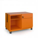 Bisley steel caddy right hand storage unit 800mm - orange CAD800RH-OR