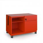 Bisley steel caddy right hand storage unit 800mm - red CAD800RH-R