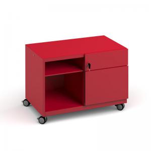 Image of Bisley steel caddy right hand storage unit 800mm - red CAD800RH-R