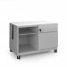 Bisley steel caddy right hand storage unit 800mm - silver CAD800RH-S