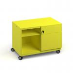 Bisley steel caddy right hand storage unit 800mm - yellow CAD800RH-YE
