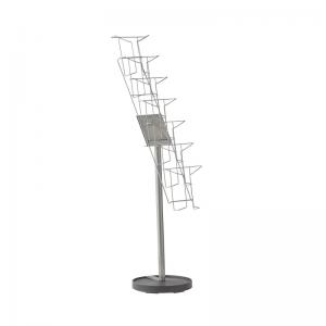 Cass floor standing steel & wire display unit 7x A4 compartments -