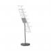 Cass floor standing steel & wire display unit 7x A4 compartments - Silver CAFD