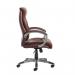 Catania high back managers chair - brown leather faced CAT300T1