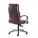 Catania high back managers chair - brown leather faced CAT300T1