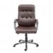 Catania high back managers chair - brown leather faced CAT300T1