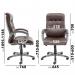 Catania high back managers chair - brown leather faced CAT300T1