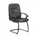 Cavalier executive visitors chair - black leather faced CAV100C1