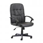 Cavalier managers chair - black leather faced CAV300T1