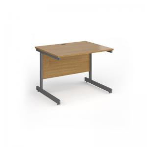 Contract 25 straight desk with graphite cantilever leg 1000mm x 800mm