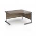 Contract 25 right hand ergonomic desk with graphite cantilever leg 1400mm - nebraska oak top CC14ER-G-NO