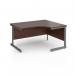 Contract 25 right hand ergonomic desk with graphite cantilever leg 1400mm - walnut top CC14ER-G-W