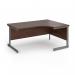 Contract 25 right hand ergonomic desk with graphite cantilever leg 1600mm - walnut top CC16ER-G-W