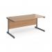 Contract 25 straight desk with graphite cantilever leg 1600mm x 800mm - beech top CC16S-G-B