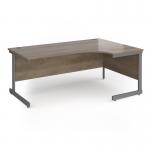 Contract 25 right hand ergonomic desk with graphite cantilever leg 1800mm - nebraska oak top CC18ER-G-NO
