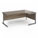 Contract 25 right hand ergonomic desk with graphite cantilever leg 1800mm - nebraska oak top CC18ER-G-NO