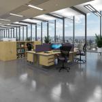 Contract 25 straight desk with 2 drawer pedestal and graphite cantilever leg 1800mm x 800mm - walnut top CC18S2-G-W