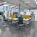 Contract 25 straight desk with white cantilever leg 1800mm x 800mm - kendal oak top CC18S-WH-KO