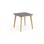 Como square dining table with 4 oak legs 800mm - grey oak