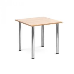 Cheap Stationery Supply of Rectangular deluxe chrome radial leg table 800mm x 800mm - beech Office Statationery