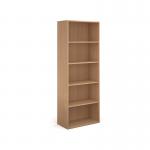 Contract bookcase 2030mm high with 4 shelves - beech CFHBC-B