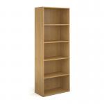 Contract bookcase 2030mm high with 4 shelves - oak CFHBC-O