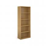 Contract bookcase 2030mm high with 4 shelves - oak CFHBC-O