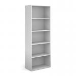 Contract bookcase 2030mm high with 4 shelves - white CFHBC-WH