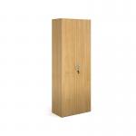 Contract double door cupboard 2030mm high with 4 shelves - oak CFHCU-O