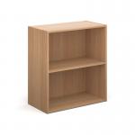 Contract bookcase 830mm high with 1 shelf - beech CFLBC-B