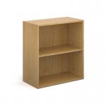 Contract bookcase 830mm high with 1 shelf - oak CFLBC-O