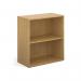 Contract bookcase 830mm high with 1 shelf - oak CFLBC-O